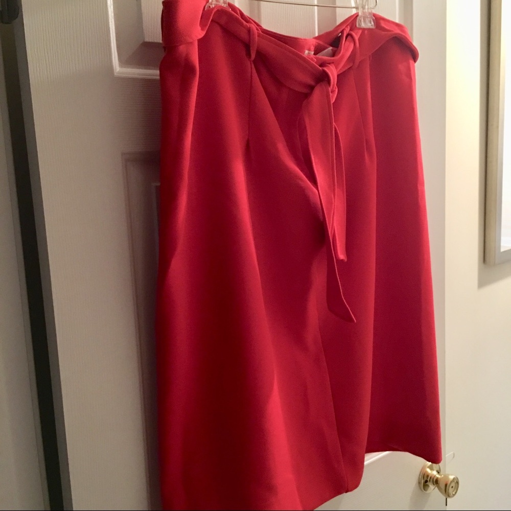 NWT Eva Mendes Red Skirt with Belt